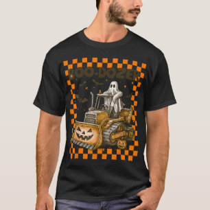 Bulldozer Halloween Boo Dozer Construction Truck  T-Shirt