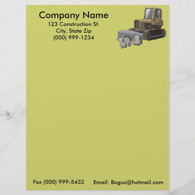 BullDozer LetterHead Design (Front)