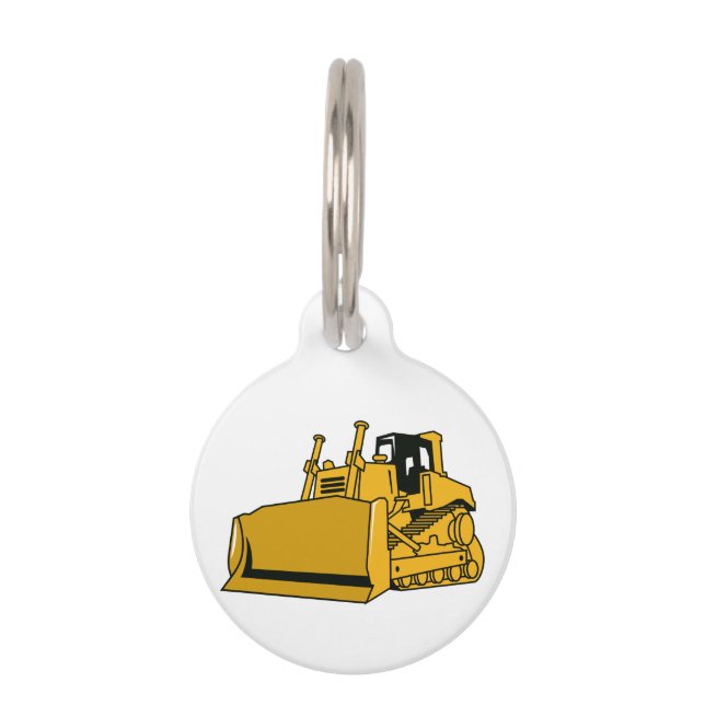 Bulldozer Pet Tag (Front)