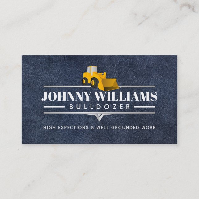 Bulldozer Slogans Business Cards (Front)