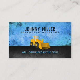 Bulldozer Slogans Business Cards