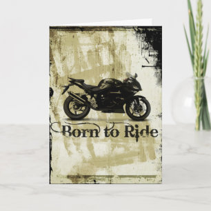 Bullet Bike Sport Motorcycle Birthday Card