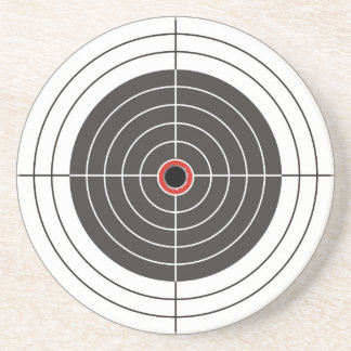 Bullet hole in the target - bull's eye shooting coaster