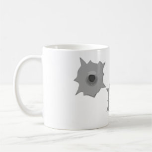 Bullet Hole Message Mug