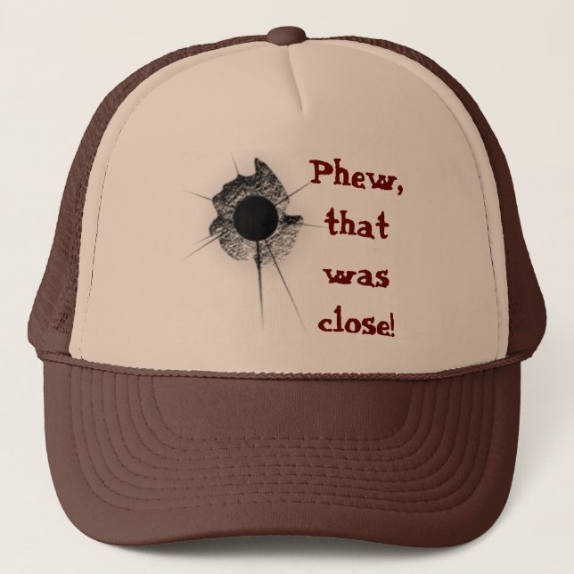 Bullet hole trucker hat (Front)