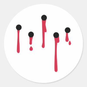 Bullet holes classic round sticker