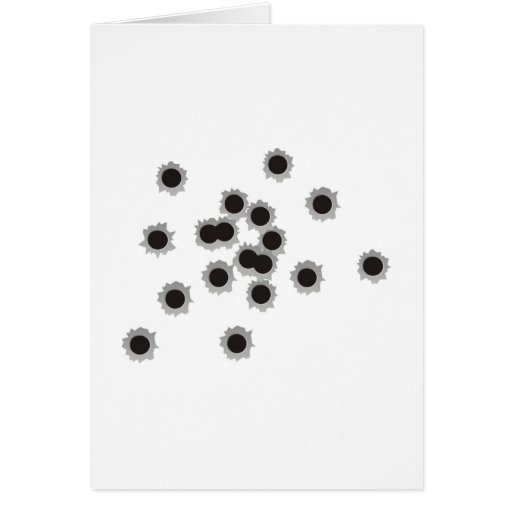 Image of Bullet holes from a rifle or gun, possibly shotgun