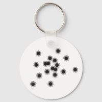 Bullet holes from a rifle or gun, possibly shotgun