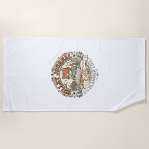 Bullet Journal Cat Bullet Journal Cat Vintage Vect Beach Towel