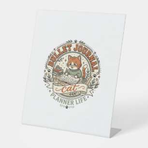 Bullet Journal Cat Bullet Journal Cat Vintage Vect Pedestal Sign