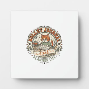 Bullet Journal Cat Bullet Journal Cat Vintage Vect Plaque