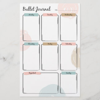 Bullet Journal for Weekly planning