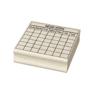 Bullet Journal Medication Rubber Stamp