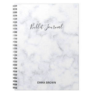 Bullet Journal with elegant & modern marble print