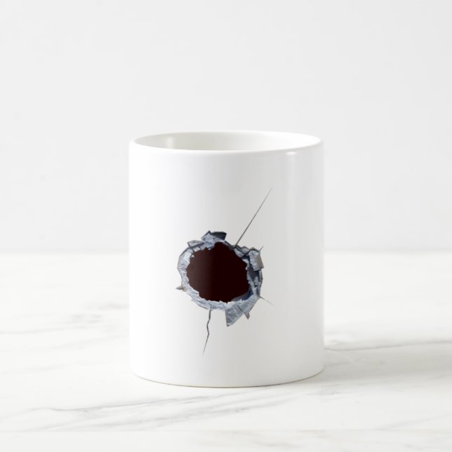Bullet Shot Hole Coffee Mug (Center)