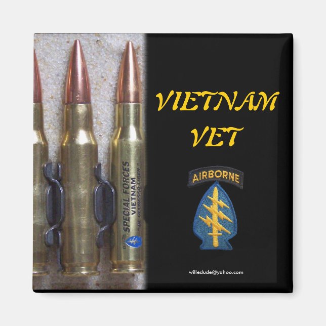 bullet special forces nam magnet fridge veteran vf (Front)