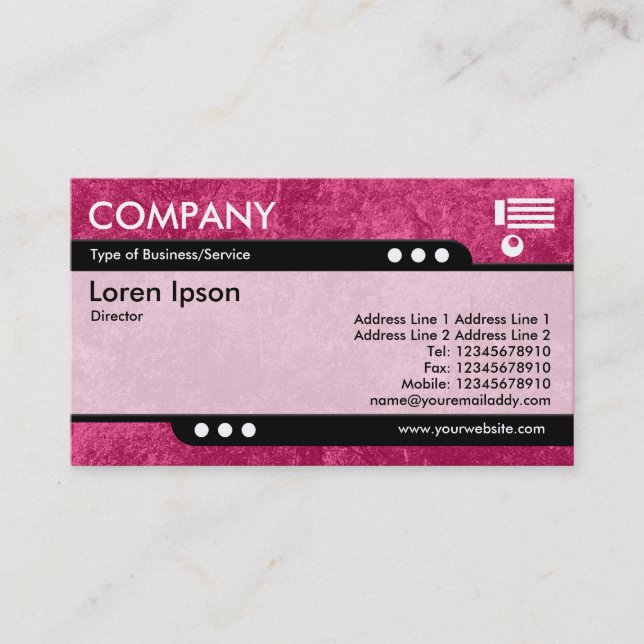 Bullet Train - Birch Wood Texture - Crimson Business Card (Front)