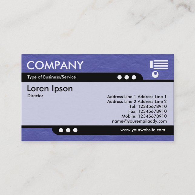Bullet Train - Blue Crinkled Paper Texture Business Card (Front)