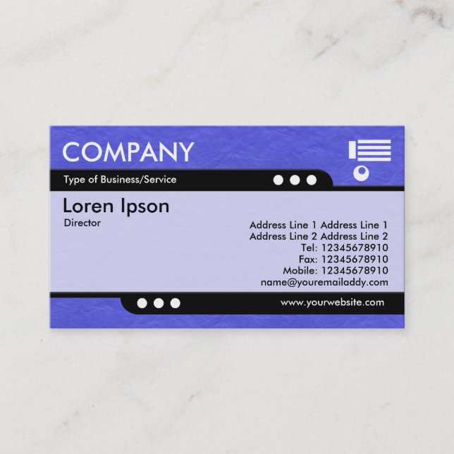 Bullet Train - Blue Crinkled Paper Texture Business Card (Front)