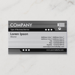 Bullet Train - Brushed Metal Texture Business Card