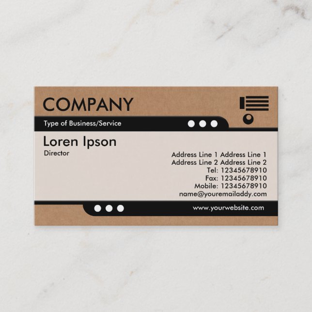 Bullet Train - Cardboard Business Card (Front)