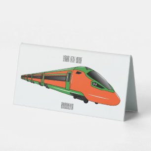 Bullet train cartoon illustration