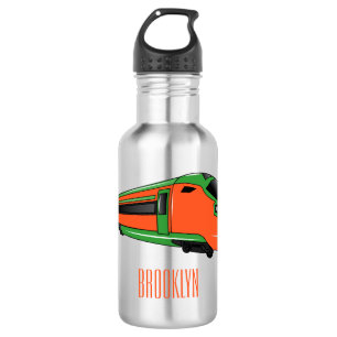 Bullet train cartoon illustration 532 ml water bottle