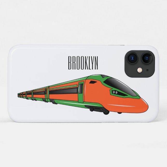 Bullet train cartoon illustration Case-Mate iPhone case (Back (Horizontal))