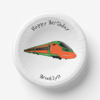 Bullet train cartoon illustration