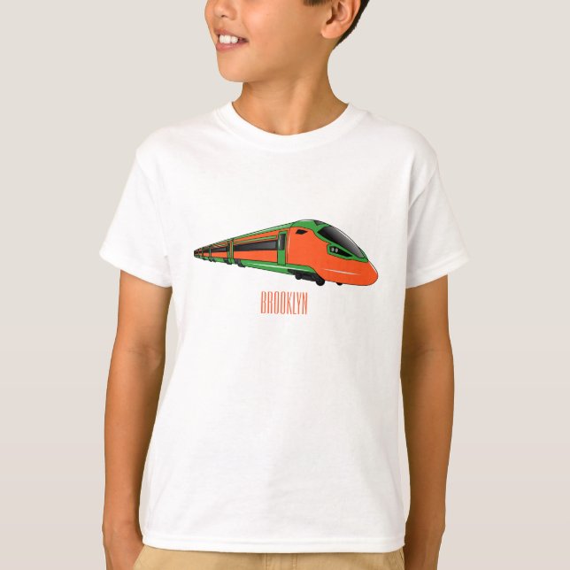 Bullet train cartoon illustration T-Shirt (Front)