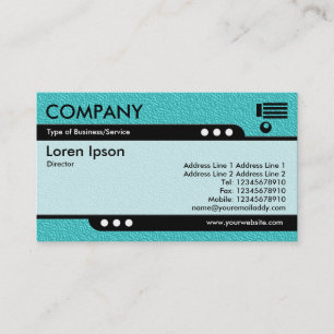 Bullet Train - Cyan Embossed Texture Business Card