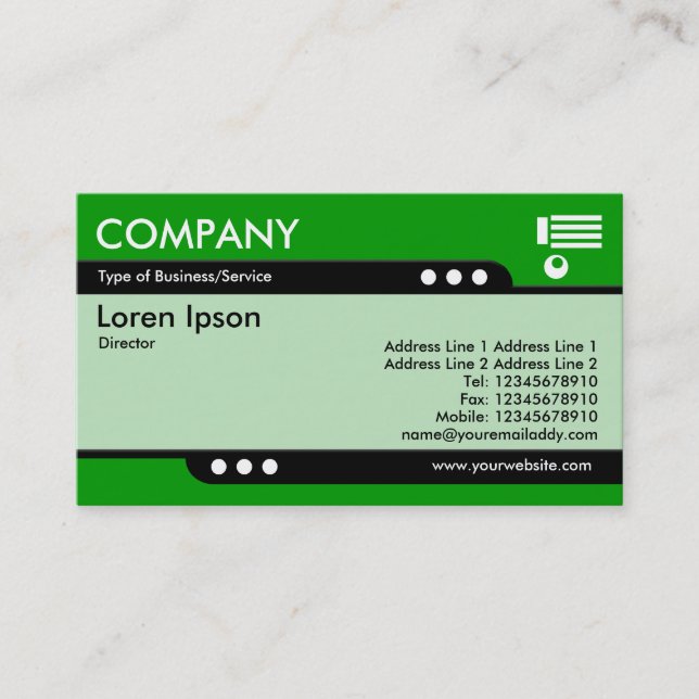 Bullet Train - Green (009900) Business Card (Front)