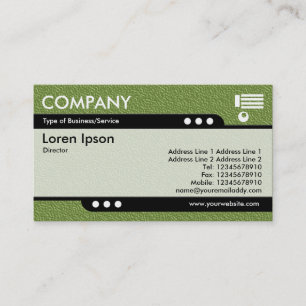 Bullet Train - Green Embossed Texture Business Card