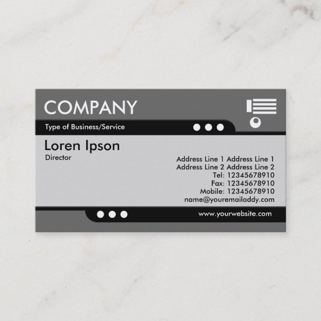 Bullet Train - Grey (666666) Business Card (Front)