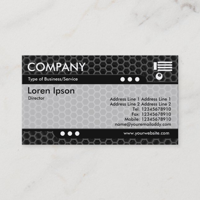 Bullet Train - Honeycomb dark Business Card (Front)