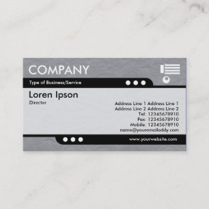 Bullet Train - Mid Grey Crinkled Paper Texture Business Card
