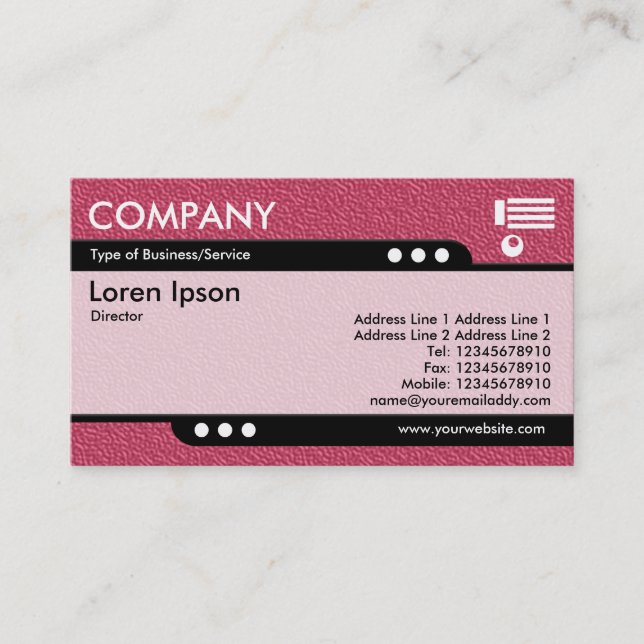 Bullet Train - Red Embossed Texture Business Card (Front)