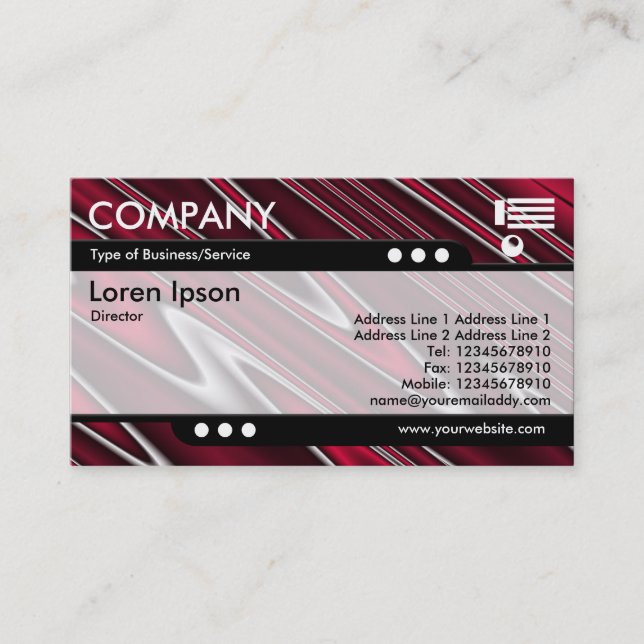Bullet Train - Red Ripples Business Card (Front)