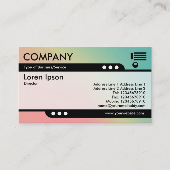 Bullet Train - Soft Gradients Business Card (Front)