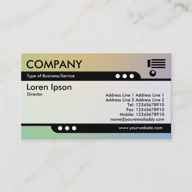 Bullet Train - Soft Gradients Business Card (Front)