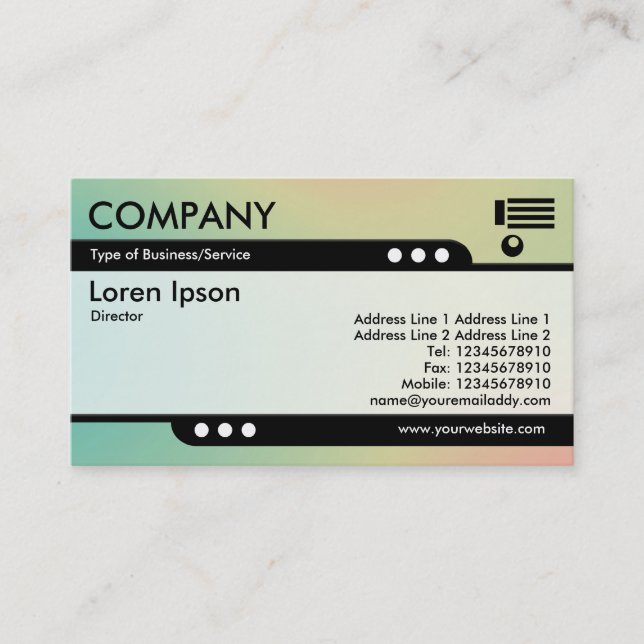 Bullet Train - Soft Gradients Business Card (Front)