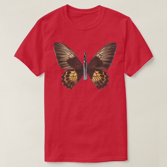 Bullet with Butterfly Wings T-Shirt (Design Front)