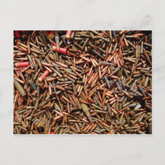 Bullets, ammunition postcard