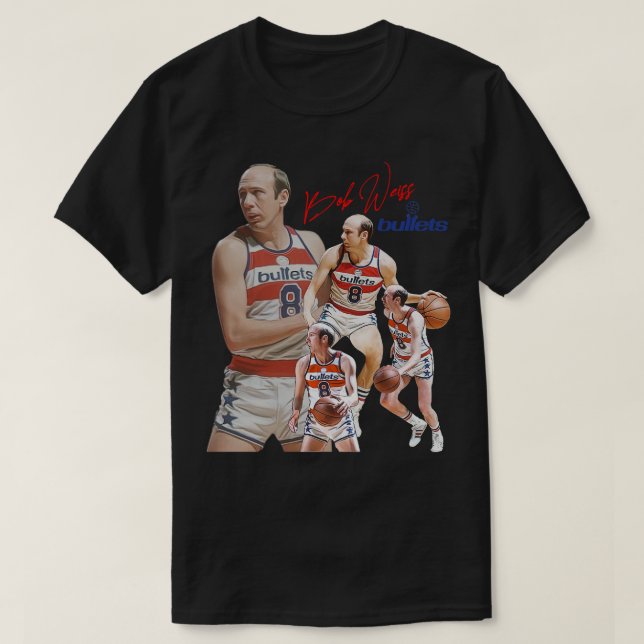 Bullets Bob Weiss Defunct Basketball Design T-Shirt (Design Front)