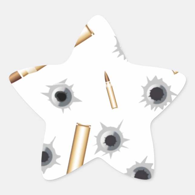 BULLETSNBULLETHOLES.png Star Sticker (Front)