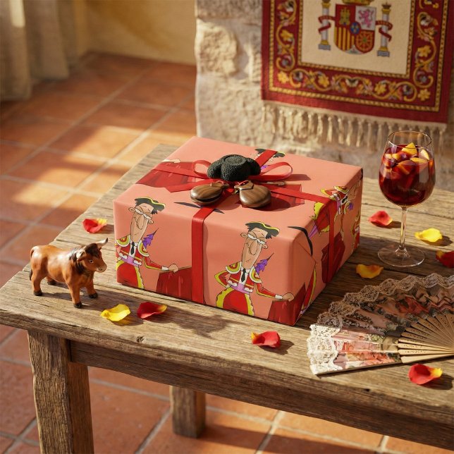 Bullfighter And Red Cape Wrapping Paper (Creator Uploaded)