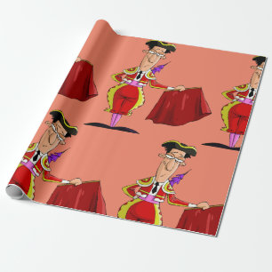 Bullfighter And Red Cape Wrapping Paper