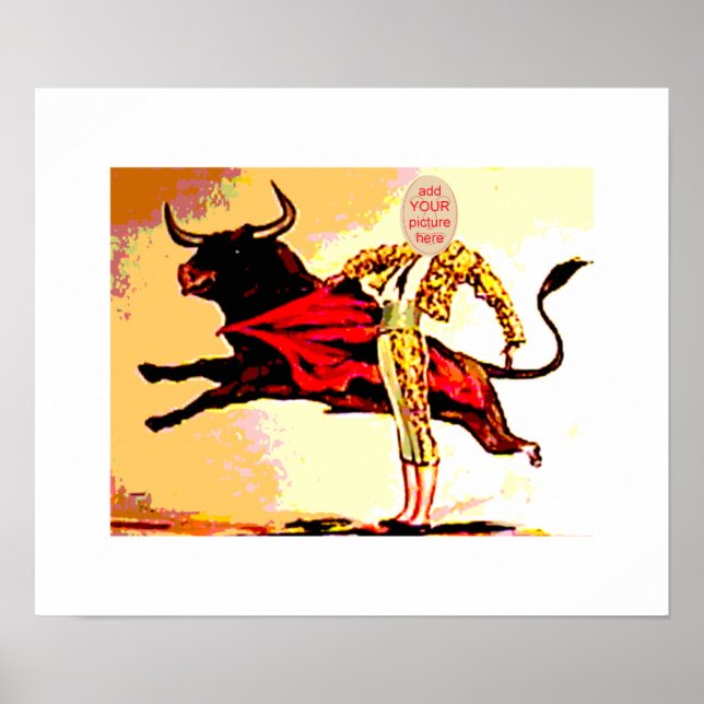 Bullfighter Carnival Cutout Poster (Front)