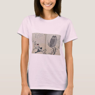 Bullfinch and horned owl by Kitagawa, Utamaro T-Shirt