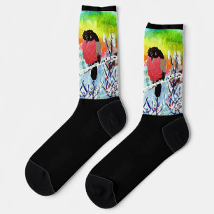 Bullfinch Bird Crew Socks